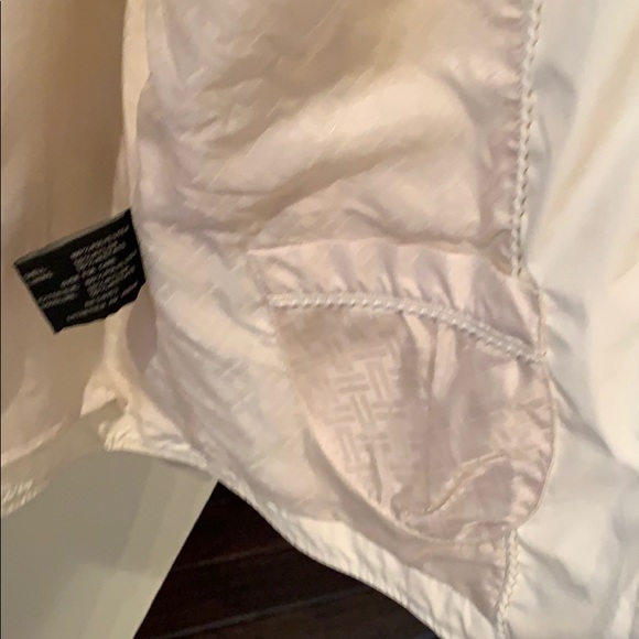 Cole Haan ivory stunning rain jacket with hood - Picture 8 of 12
